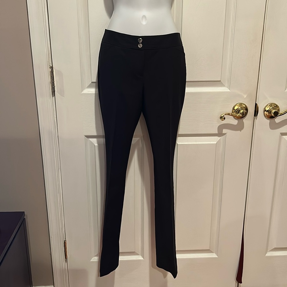 WHBM Black Straight Leg Slacks Like New Sz 2P